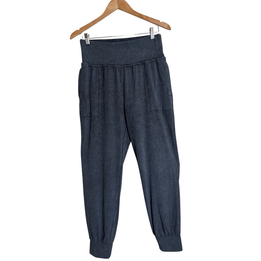 Athleta Salutation Joggers Garment Dyed Gray Soft Lounge Pants L - Picture 2 of 8